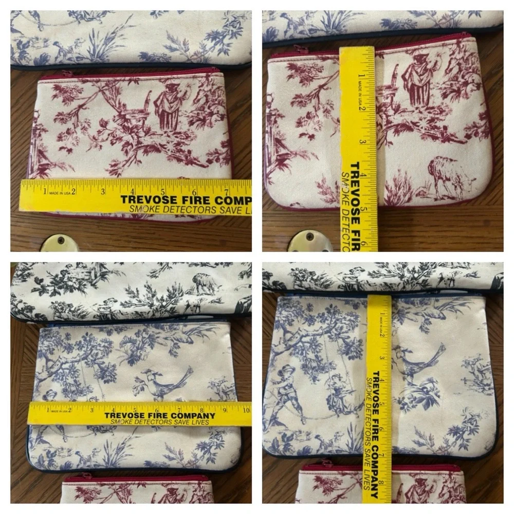 Toile Print Pouch Set